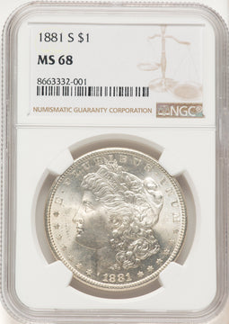 1881-S Morgan Dollar NGC MS68 (522030014)
