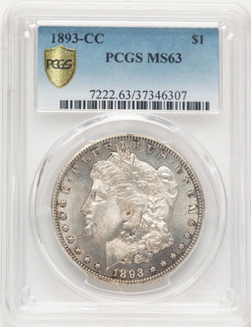 1893-CC Morgan Dollar PCGS MS63 (522030048)
