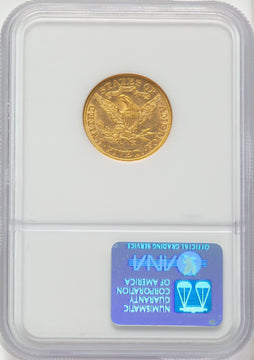 1893-O $5 Liberty Half Eagle NGC AU58