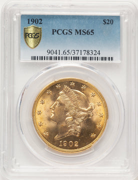 1902 $20 Liberty Double Eagle PCGS MS65