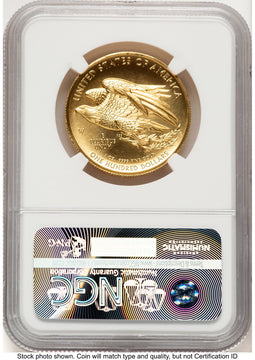 2015-W G$100 American Liberty High Relief ER West Point Duty Honor Country NGC MS70