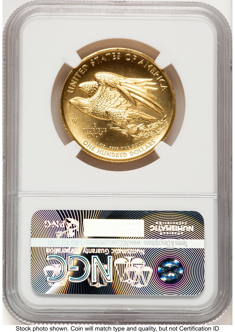 2015-W G$100 American Liberty High Relief ER West Point Duty Honor Country NGC MS70