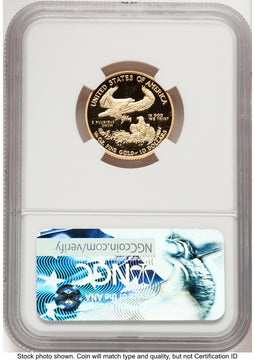 2017-W Proof Gold Eagle 1/4 oz FR Blue NGC PF70