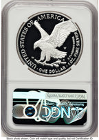 2025-W Proof Silver Eagle Privy U.S. Army 250th Anniversary 1 oz AR Mike Castle NGC PF70