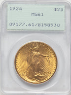 1924 $20 Saint Saint-Gaudens Double Eagle PCGS MS61 (522195019)