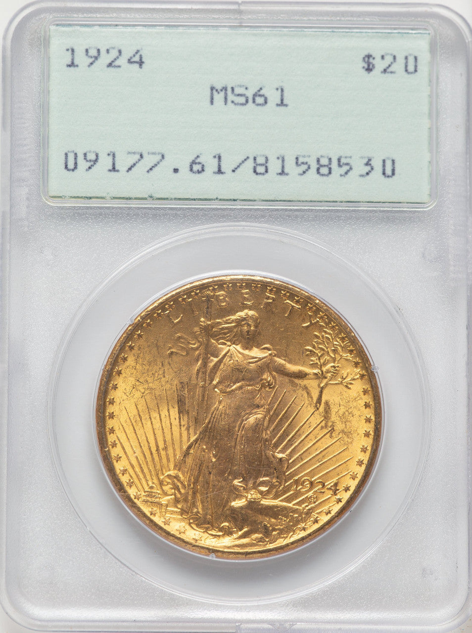 1924 $20 Saint Saint-Gaudens Double Eagle PCGS MS61 (522195019)