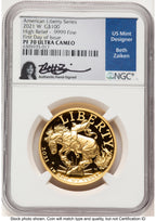 2021-W G$100 American Liberty High Relief FDI Beth Zaiken NGC PF70