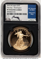 2019-W Proof Gold Eagle 1 oz FDI Washington NGC PF70 Ed Moy