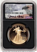 2021-W Type 2 Proof Gold Eagle 1 oz FDI Jennie NGC PF70 Norris