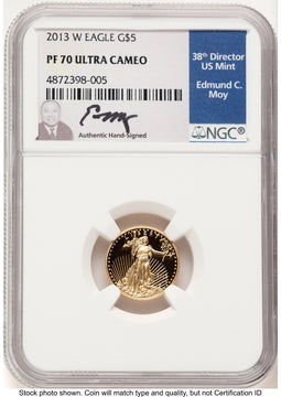 2013-W Proof Gold Eagle 1/10 oz NGC PF70 Ed Moy