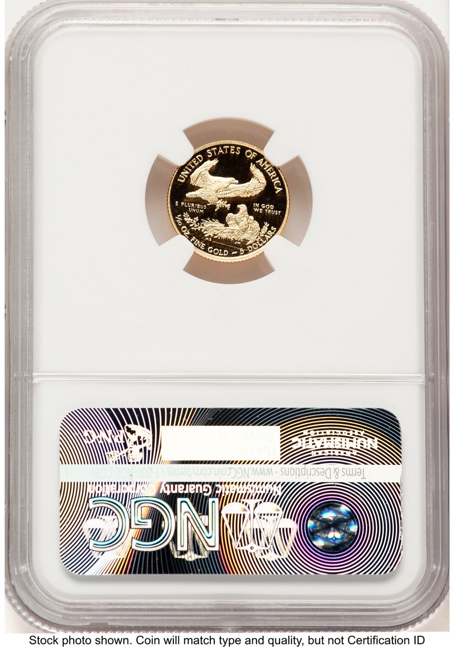 2016-W Proof Gold Eagle 1/10 oz NGC PF70 Ed Moy