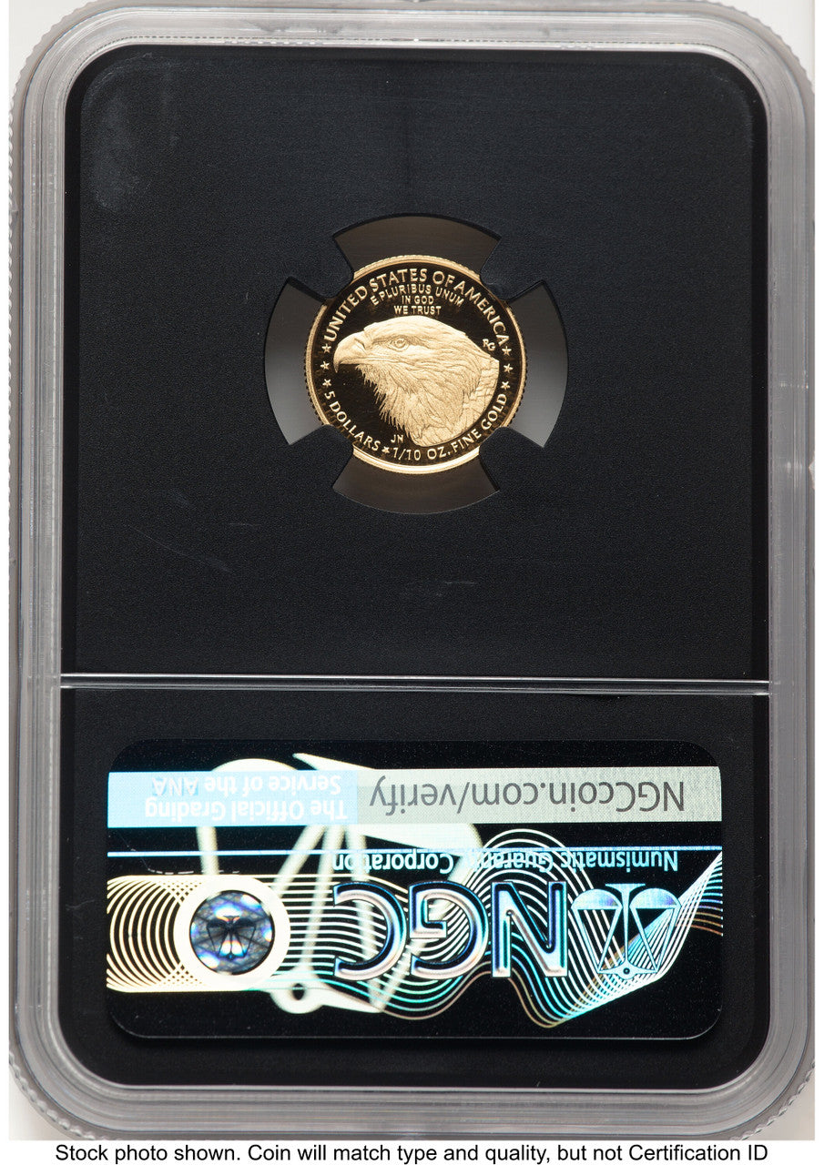 2021-W Type 2 Proof Gold Eagle 1/10 oz FDI Jennie NGC PF70 Norris