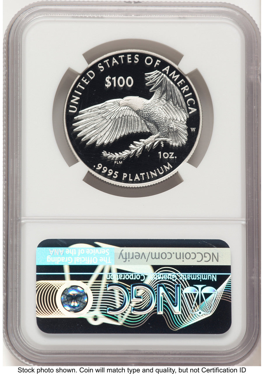 2021-W Proof Platinum Eagle 1 oz FDI John NGC PF70 Mercanti