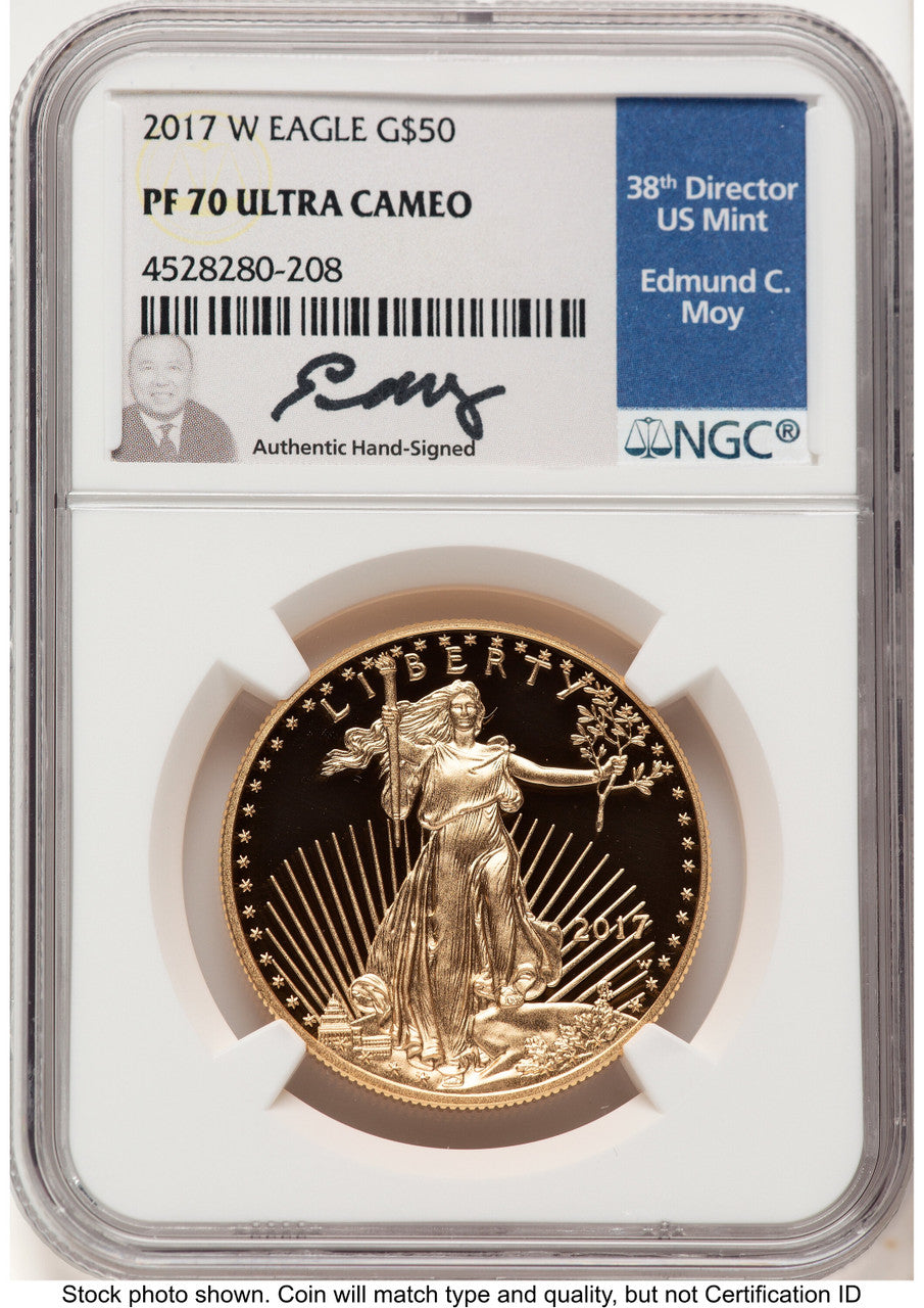 2017-W Proof Gold Eagle 1 oz NGC PF70 Ed Moy (522200075)
