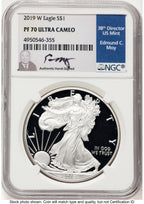 2019-W Proof Silver Eagle 1 oz NGC PF70 Ed Moy