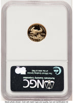 2007-W Proof Gold Eagle 1/10 oz ER Blue NGC PF70