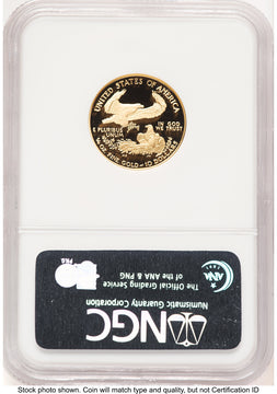 2007-W Proof Gold Eagle 1/4 oz ER Blue NGC PF70