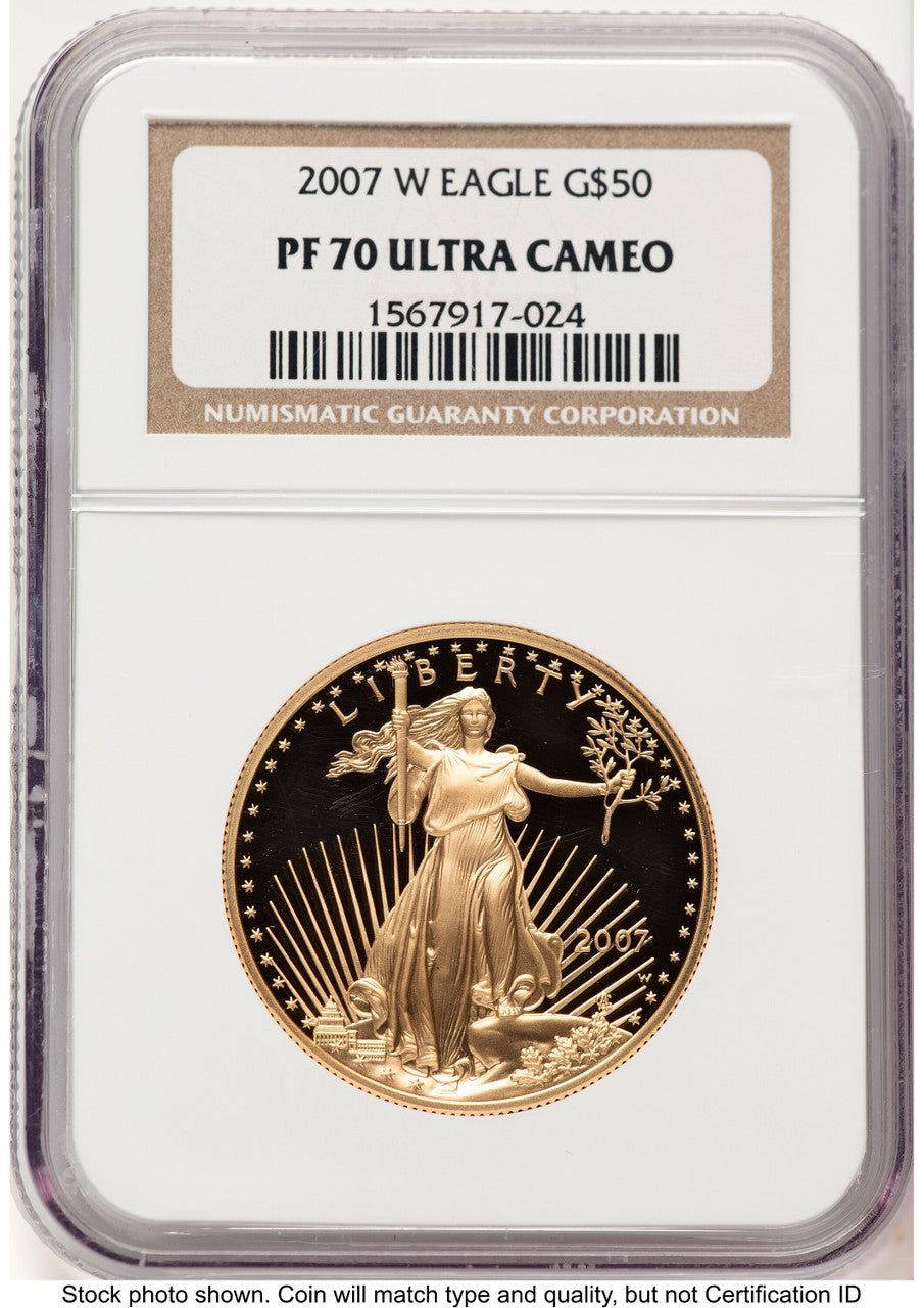 2007-W Proof Gold Eagle 1 oz Brown Label NGC PF70 (522209009)