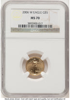 2006-W Burnished Gold Eagle 1/10 oz Brown Label NGC MS70 (522216008)