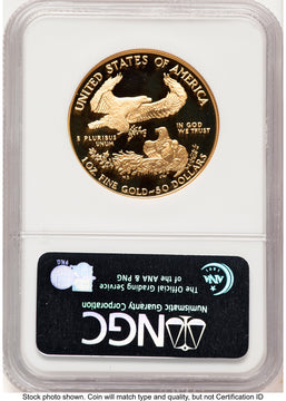 1988-W Proof Gold Eagle 1 oz Brown Label NGC PF70
