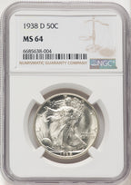1938-D 50C Walking Liberty Half Dollar NGC MS64 (522233015)