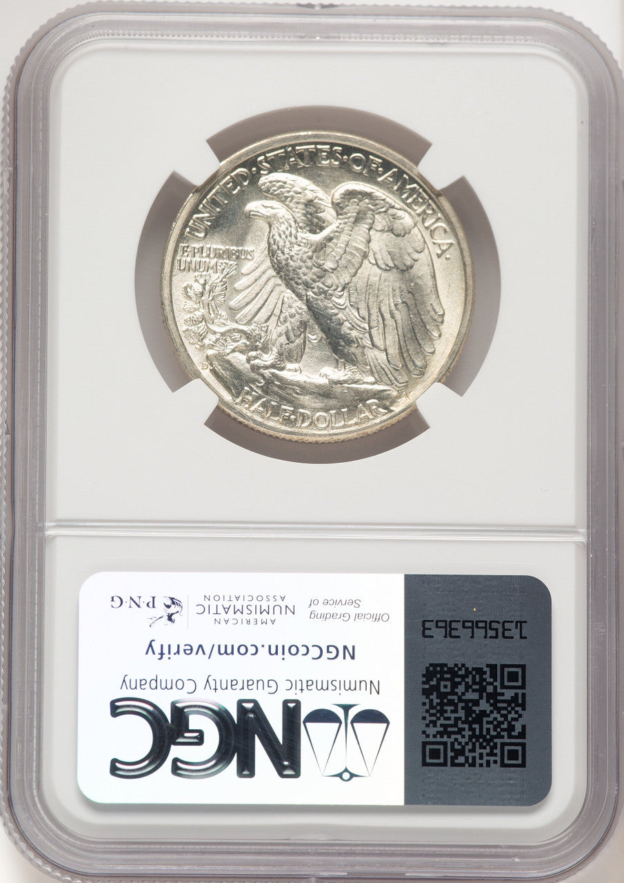 1938-D 50C Walking Liberty Half Dollar NGC MS64 (522233015)