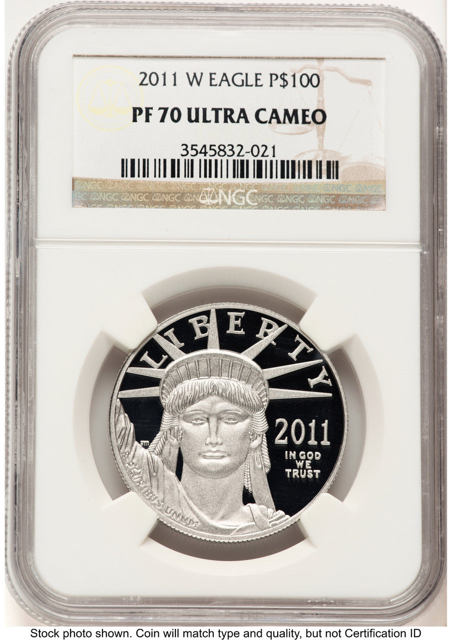 2011-W Proof Platinum Eagle 1 oz Brown Label NGC PF70