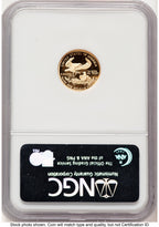 2001-W Proof Gold Eagle 1/10 oz Brown Label NGC PF70