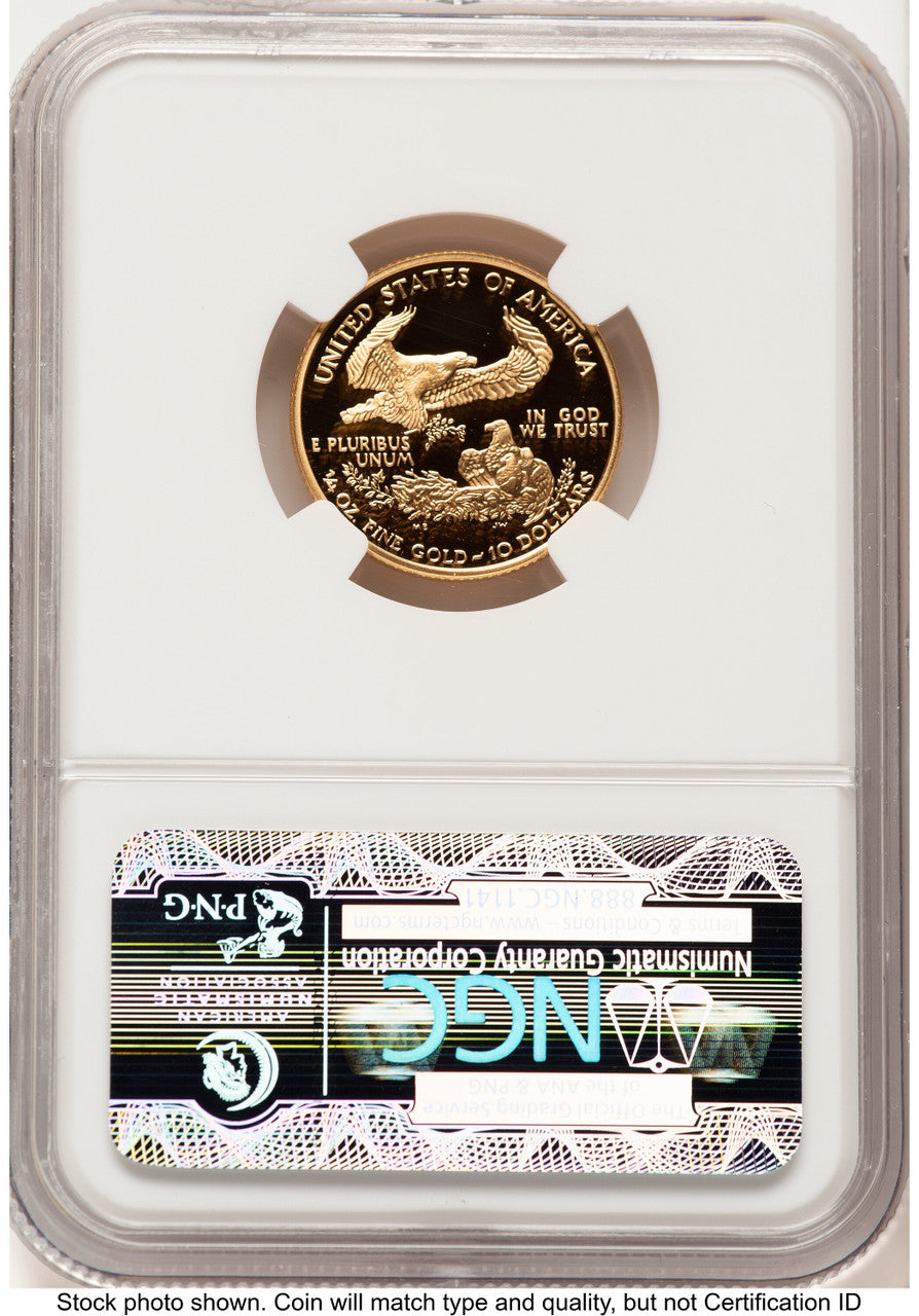 2001-W Proof Gold Eagle 1/4 oz Brown Label NGC PF70