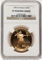 1996-W Proof Gold Eagle 1 oz Brown Label NGC PF70