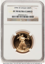 1996-W Proof Gold Eagle 1/2 oz Brown Label NGC PF70