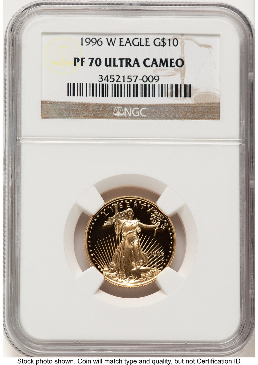 1996-W Proof Gold Eagle 1/4 oz Brown Label NGC PF70