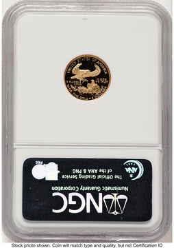 1996-W Proof Gold Eagle 1/10 oz Brown Label NGC PF70