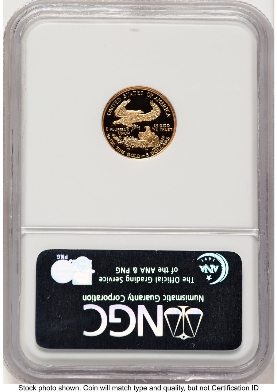 1996-W Proof Gold Eagle 1/10 oz Brown Label NGC PF70