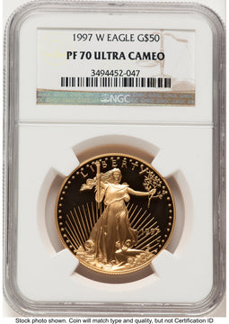 1997-W Proof Gold Eagle 1 oz Brown Label NGC PF70