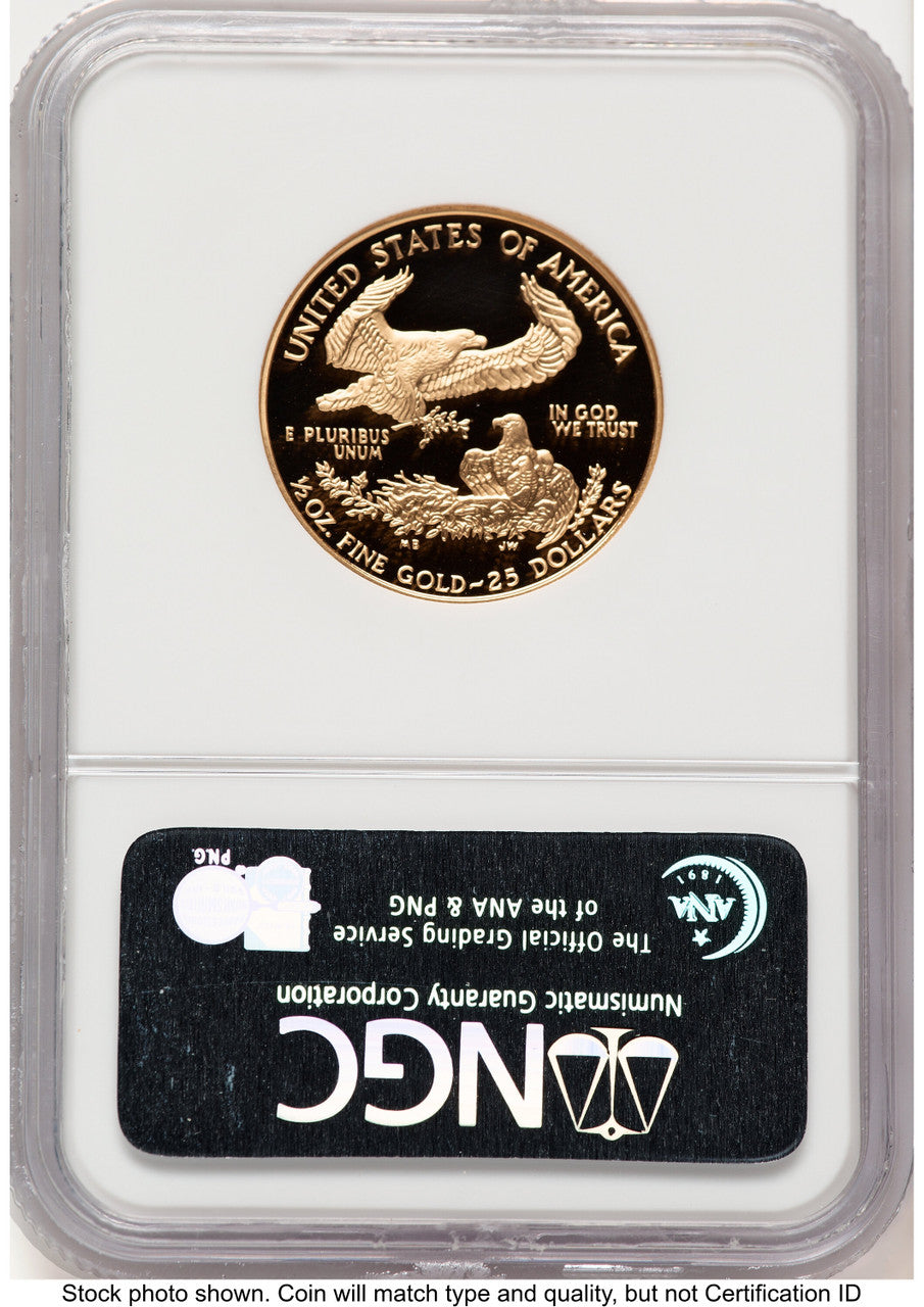 1997-W Proof Gold Eagle 1/2 oz Brown Label NGC PF70