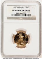 1997-W Proof Gold Eagle 1/4 oz Brown Label NGC PF70