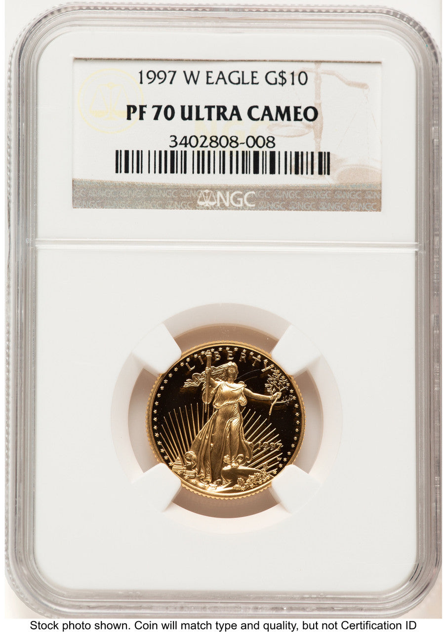 1997-W Proof Gold Eagle 1/4 oz Brown Label NGC PF70