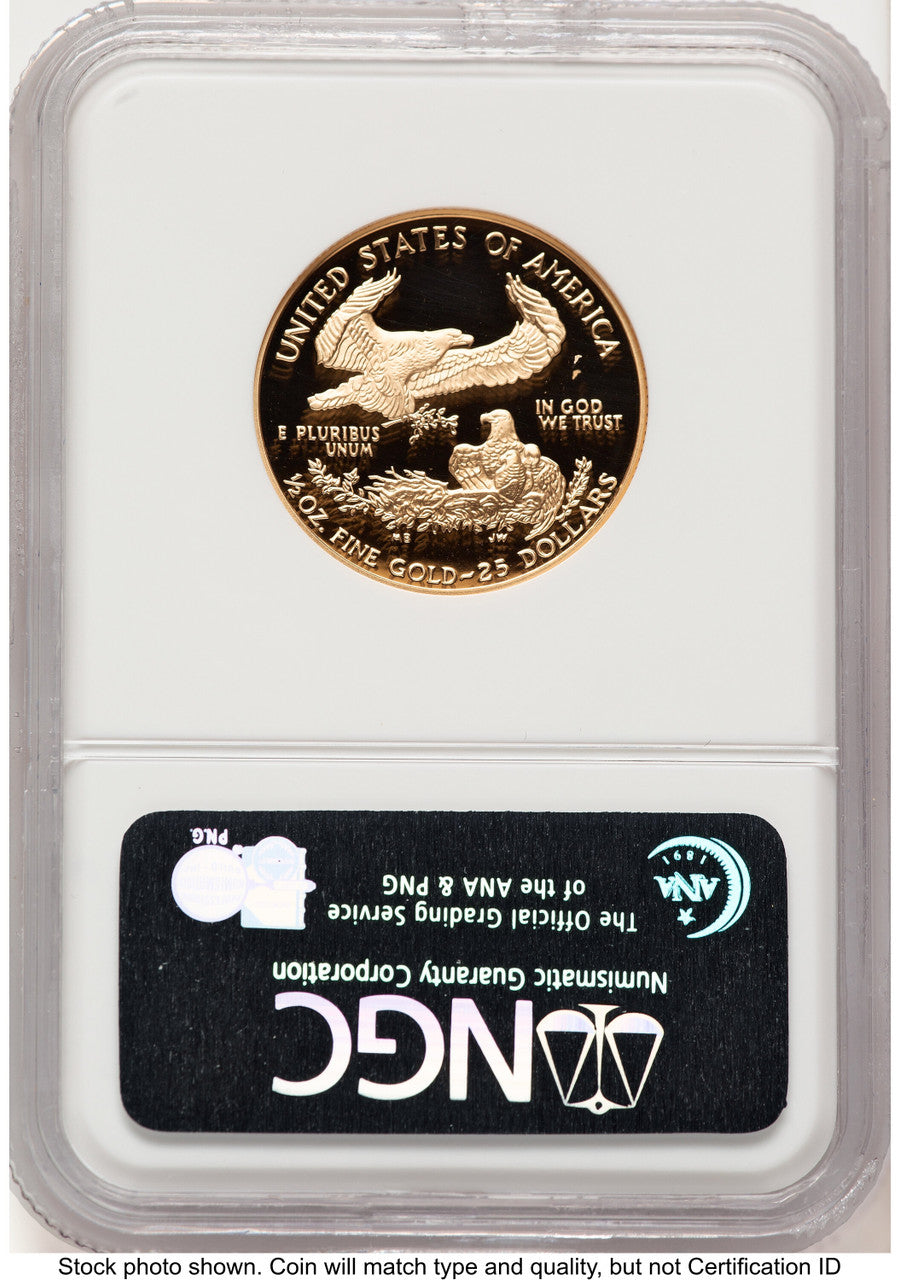 1998-W Proof Gold Eagle 1/2 oz Brown Label NGC PF70