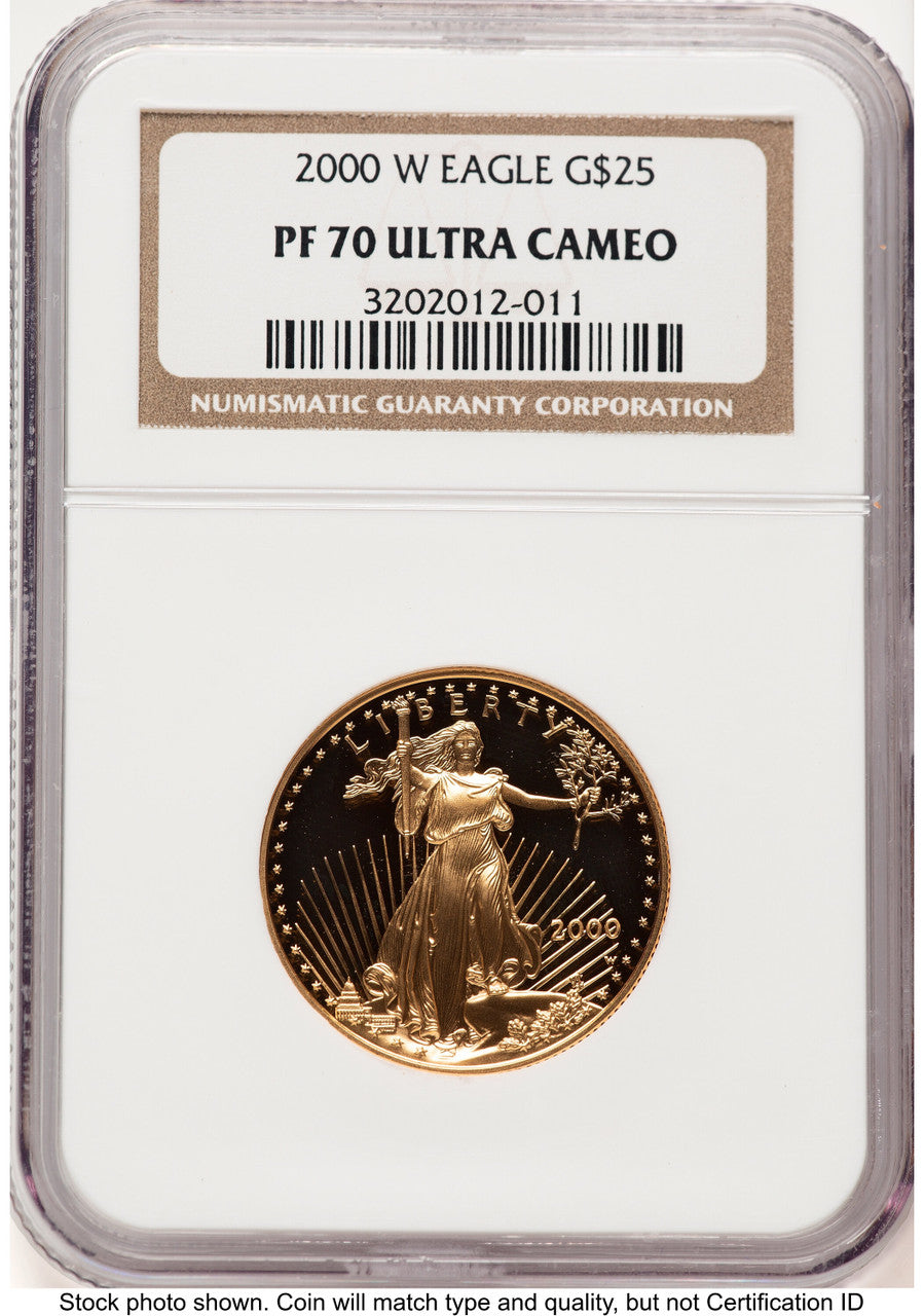 2000-W Proof Gold Eagle 1/2 oz Brown Label NGC PF70 (522240189)