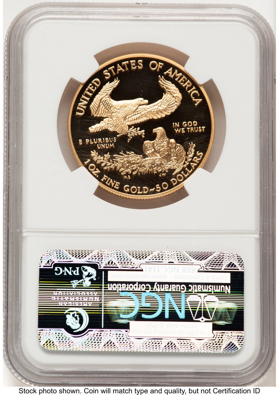 2001-W Proof Gold Eagle 1 oz Brown Label NGC PF70 (522240192)