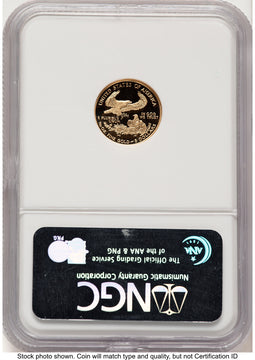 2008-W Proof Gold Eagle 1/10 oz Brown Label NGC PF70