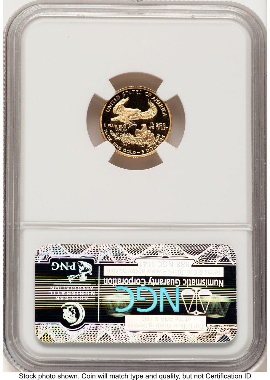 2003-W Proof Gold Eagle 1/10 oz Brown Label NGC PF70