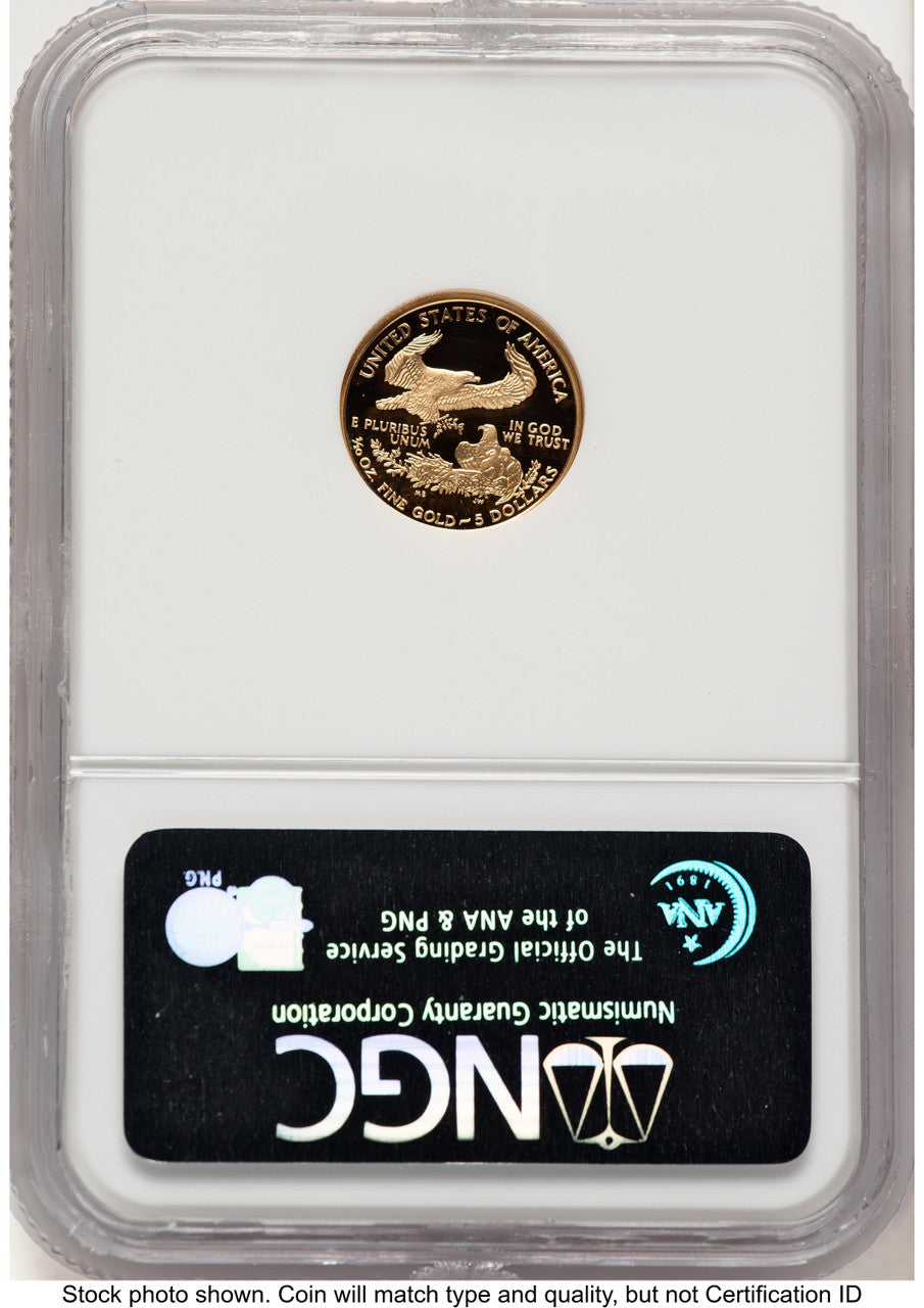 2002-W Proof Gold Eagle 1/10 oz Brown Label NGC PF70