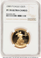 1989-P Proof Gold Eagle 1/2 oz Brown Label NGC PF70 (522240257)