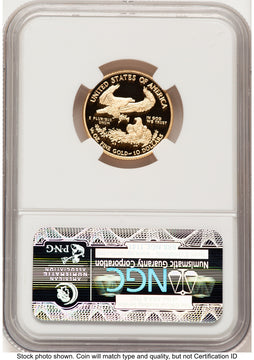 2011-W Proof Gold Eagle 1/4 oz ER Blue NGC PF70