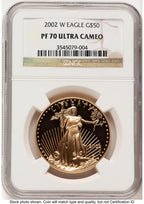 2002-W Proof Gold Eagle 1 oz Brown Label NGC PF70