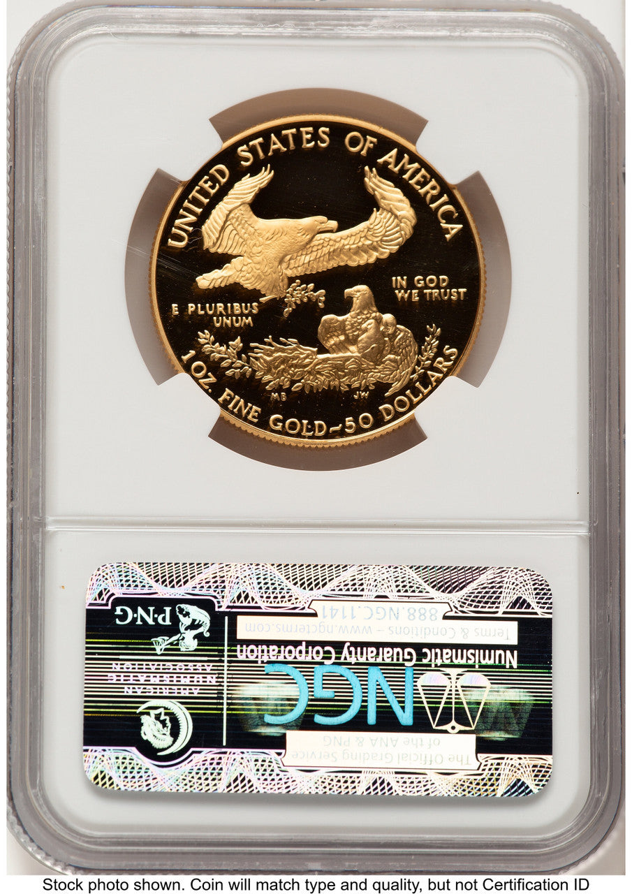 1991-W Proof Gold Eagle 1 oz Brown Label NGC PF70 (522240275)