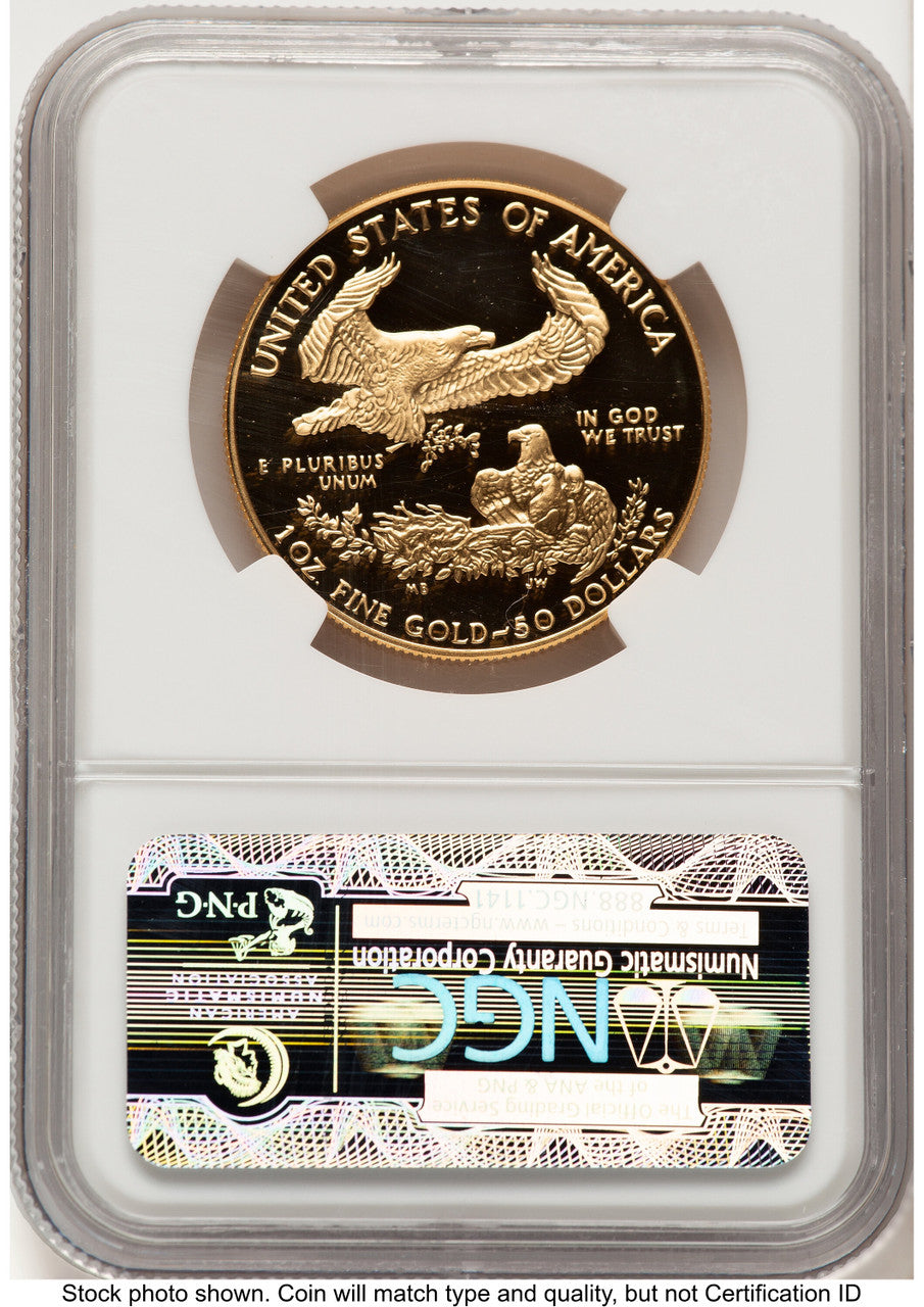 1990-W Proof Gold Eagle 1 oz Brown Label NGC PF70 (522240277)