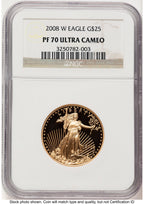 2008-W Proof Gold Eagle 1/2 oz Brown Label NGC PF70